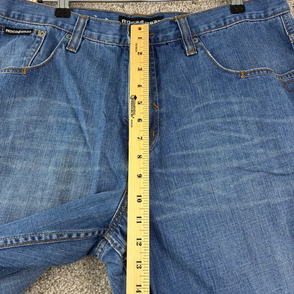 Rocawear Y2K Original Fit Jeans Mens 38x34 Denim Streetwear Y2K Baggy Straight